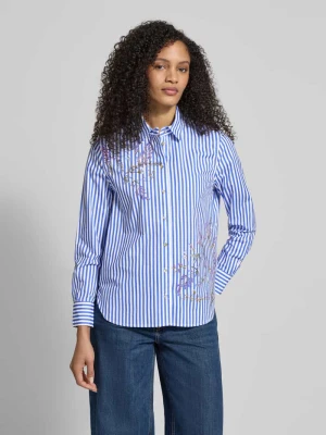 Bluzka koszulowa o kroju regular fit z kwiatowym nadrukiem Christian Berg Woman