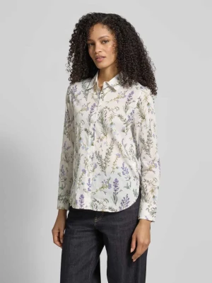 Bluzka koszulowa o kroju regular fit z kwiatowym nadrukiem na całej powierzchni Christian Berg Woman