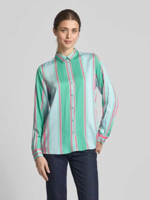 Bluzka koszulowa o kroju regular fit z listwą guzikową na całej długości milano italy