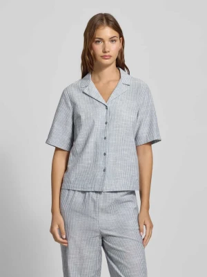 Bluzka koszulowa o kroju regular fit z mieszanki bawełny i lnu model ‘PIA’ Pieces
