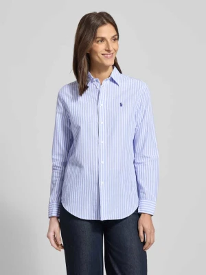 Bluzka koszulowa o kroju regular fit z mieszanki bawełny i lnu Polo Ralph Lauren