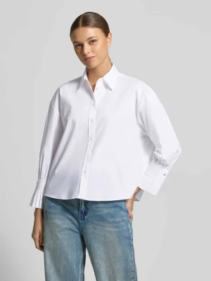 Bluzka koszulowa o kroju regular fit z mieszanki bawełny model ‘EGGY’ HUGO