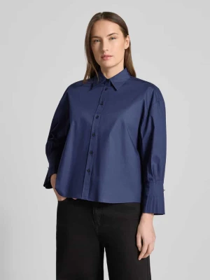 Bluzka koszulowa o kroju regular fit z mieszanki bawełny model ‘EGGY’ HUGO