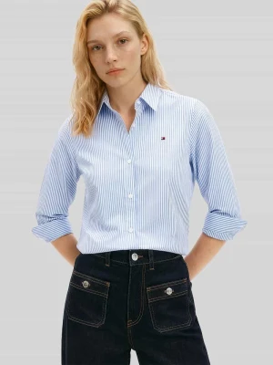 Bluzka koszulowa o kroju regular fit z mieszanki bawełny Tommy Hilfiger
