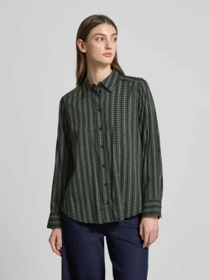 Bluzka koszulowa o kroju regular fit z mieszanki bawełny z bocznymi rozcięciami Tom Tailor