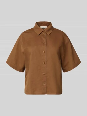 Bluzka koszulowa o kroju regular fit z mieszanki lnu i bawełny Marc O'Polo DENIM