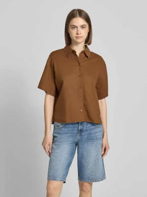 Bluzka koszulowa o kroju regular fit z mieszanki lnu i bawełny Marc O'Polo DENIM