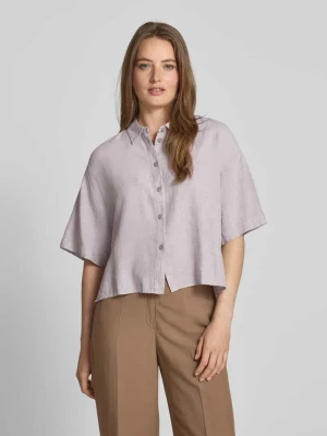 Bluzka koszulowa o kroju regular fit z mieszanki lnu i wiskozy model ‘LINN’ Vero Moda
