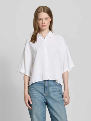 Bluzka koszulowa o kroju regular fit z mieszanki lnu i wiskozy model ‘LINN’ Vero Moda