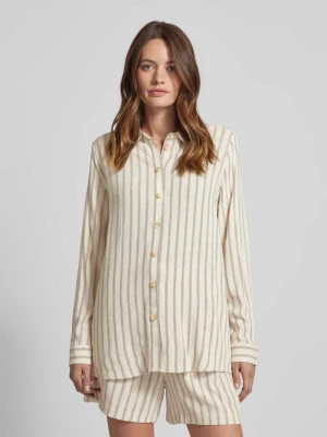 Bluzka koszulowa o kroju regular fit z mieszanki wiskozy model ‘Sanne’ Object