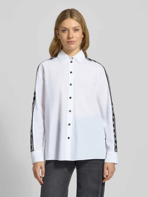 Bluzka koszulowa o kroju regular fit z nadrukiem z motywem Marc Cain