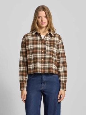 Bluzka koszulowa o kroju regular fit z naszywką z logo model ‘Boxy’ Guess Jeans