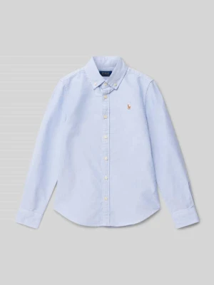 Bluzka koszulowa o kroju regular fit z naszywką z logo model ‘TRINETTEOX’ Polo Ralph Lauren Teens
