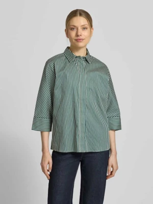 Bluzka koszulowa o kroju regular fit z pełną listwą guzikową Christian Berg Woman