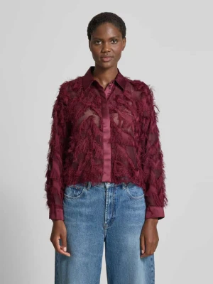 Bluzka koszulowa o kroju regular fit z półprzezroczystego materiału model ‘MYLINE’ Selected Femme