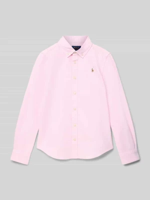 Bluzka koszulowa o kroju regular fit z wyhaftowanym logo model ‘Trinetteox’ Polo Ralph Lauren Teens