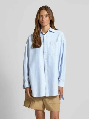 Bluzka koszulowa o kroju regular fit z wyhaftowanym logo Polo Ralph Lauren