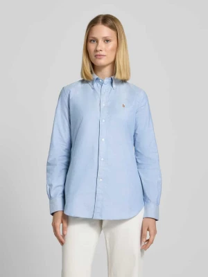 Bluzka koszulowa o kroju regular fit z wyhaftowanym logo Polo Ralph Lauren