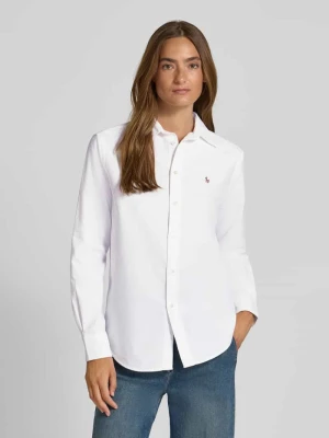 Bluzka koszulowa o kroju regular fit z wyhaftowanym logo Polo Ralph Lauren