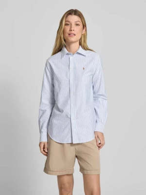 Bluzka koszulowa o kroju regular fit z wyhaftowanym logo Polo Ralph Lauren