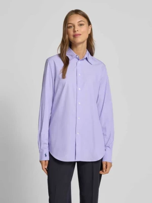 Bluzka koszulowa o kroju regular fit z wyhaftowanym logo Polo Ralph Lauren