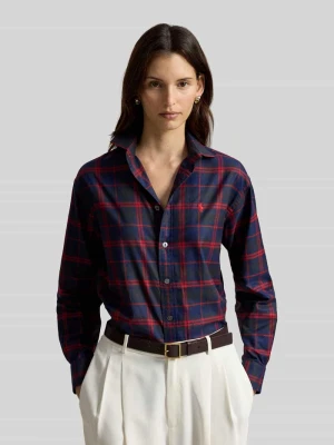 Bluzka koszulowa o kroju regular fit z wyhaftowanym logo Polo Ralph Lauren Czerwony