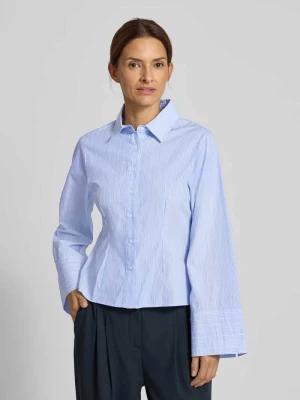 Bluzka koszulowa o kroju regular fit z wzorem w paski NEO NOIR