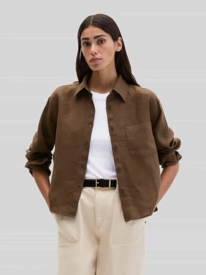 Bluzka koszulowa o kroju relaxed fit z czystego lnu Marc O'Polo