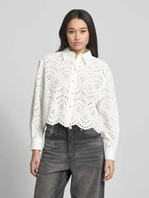 Bluzka koszulowa o kroju relaxed fit z czystej bawełny model ‘VALAIS’ Only