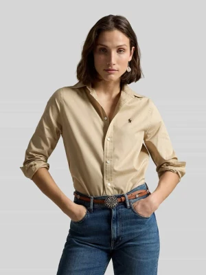 Bluzka koszulowa o kroju relaxed fit z czystej bawełny Polo Ralph Lauren Beżowy