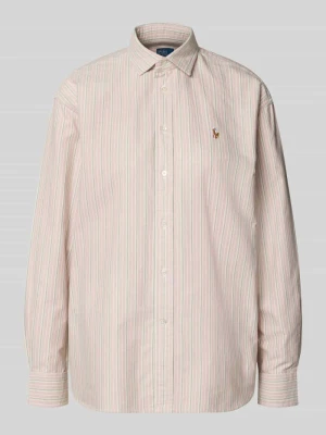Bluzka koszulowa o kroju relaxed fit z czystej bawełny Polo Ralph Lauren Fioletowy