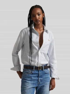 Bluzka koszulowa o kroju relaxed fit z czystej bawełny z wyhaftowanym logo Polo Ralph Lauren