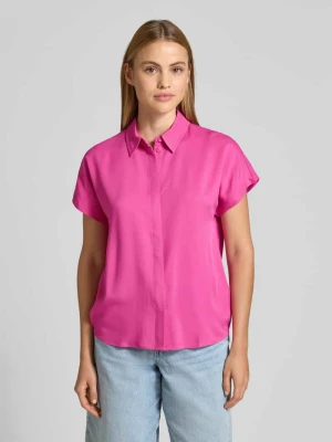 Bluzka koszulowa o kroju relaxed fit z czystej wiskozy model 'LARISAANA' ARMEDANGELS