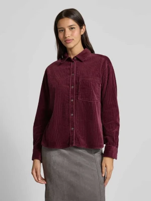 Bluzka koszulowa o kroju relaxed fit z imitacji sztruksu Christian Berg Woman
