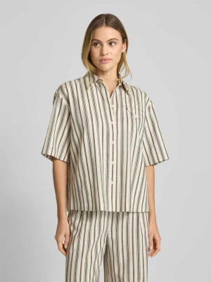 Bluzka koszulowa o kroju relaxed fit z kieszenią na piersi Jake*s Collection