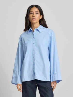 Bluzka koszulowa o kroju relaxed fit z kieszenią na piersi model ‘ADAM’ Bash