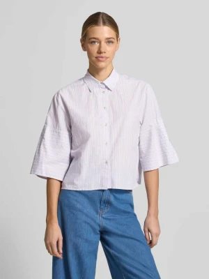 bluzka koszulowa o kroju relaxed fit z kołnierzykiem koszulowym Emily Van den Bergh