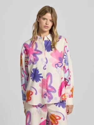 Bluzka koszulowa o kroju relaxed fit z lyocellu model ‘Melina’ OH APRIL