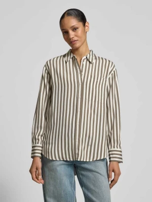 Bluzka koszulowa o kroju relaxed fit z mieszanka wiskozy comma