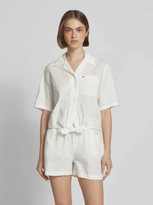 Bluzka koszulowa o kroju relaxed fit z mieszanki bawełny i lnu Tommy Jeans