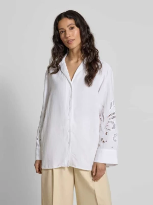 Bluzka koszulowa o kroju relaxed fit z mieszanki lnu i wiskozy Tommy Hilfiger