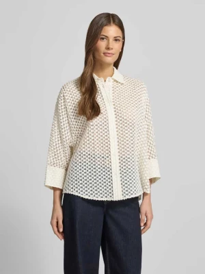 Bluzka koszulowa o kroju relaxed fit z półprzezroczystego materiału Windsor