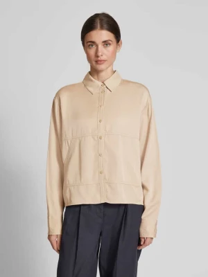 Bluzka koszulowa o kroju relaxed fit z wpuszczanymi kieszeniami model ‘Fjuri’ Opus