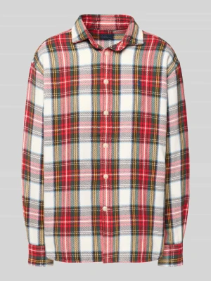 Bluzka koszulowa o kroju relaxed fit z wyhaftowanym logo Polo Ralph Lauren