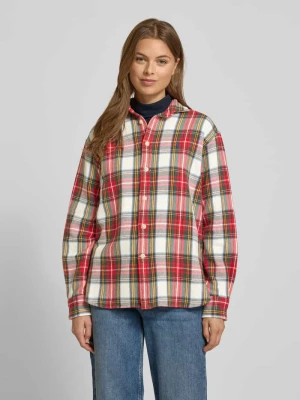 Bluzka koszulowa o kroju relaxed fit z wyhaftowanym logo Polo Ralph Lauren