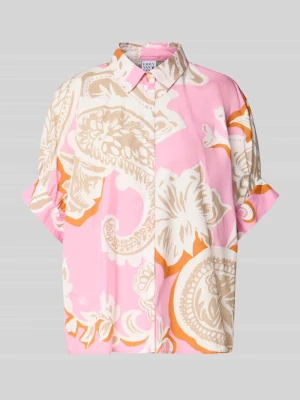 Bluzka koszulowa o kroju relaxed fit z wzorem paisley na całej powierzchni Emily Van den Bergh