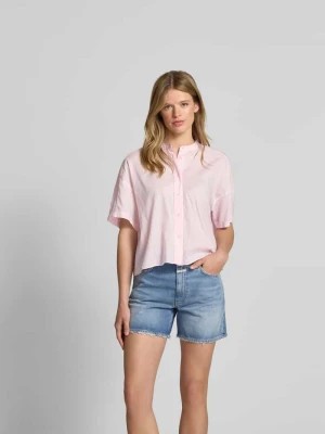 Bluzka koszulowa o kroju relaxed fit ze stójką Closed Różowy
