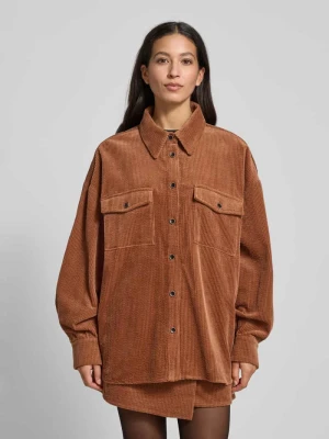 Bluzka koszulowa o kroju relaxed fit ze sztruksu model ‘cortes’ Gestuz
