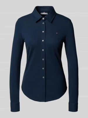 Bluzka koszulowa o kroju shaped fit z mieszanki bawełny Tommy Hilfiger
