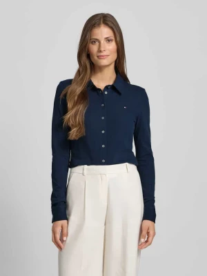 Bluzka koszulowa o kroju shaped fit z mieszanki bawełny Tommy Hilfiger